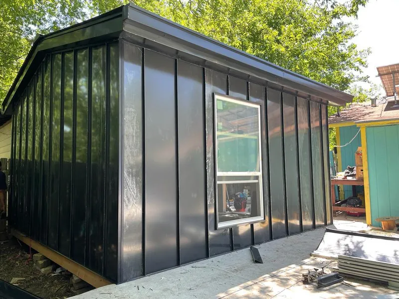 Black standing seam metal wall panels for Metal Roof Installation in Winthrop Town